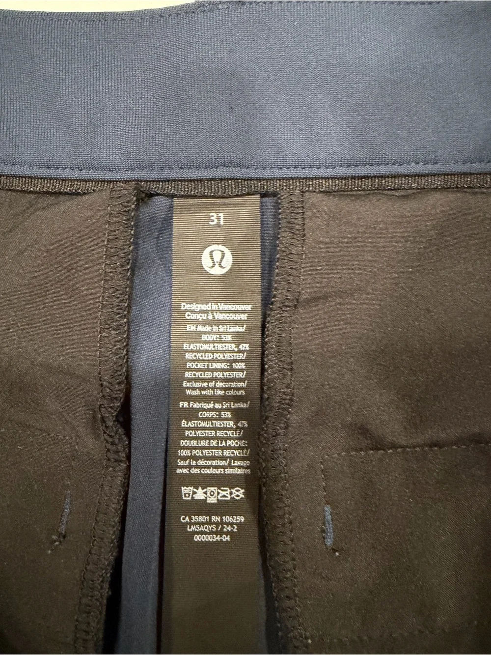lululemon athletica tailored men
